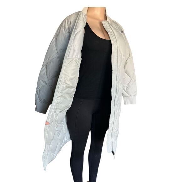 Adidas White Quilted Puffer Jacket with High Collar - Picture 4 of 8